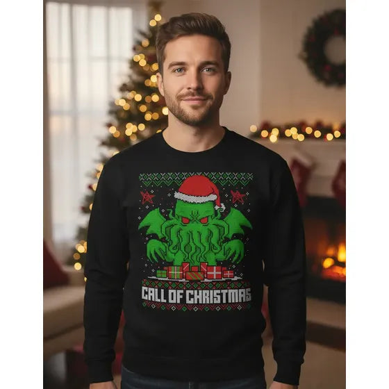 Cthulhu / Necronomicon - Ugly Christmas (Suéter)